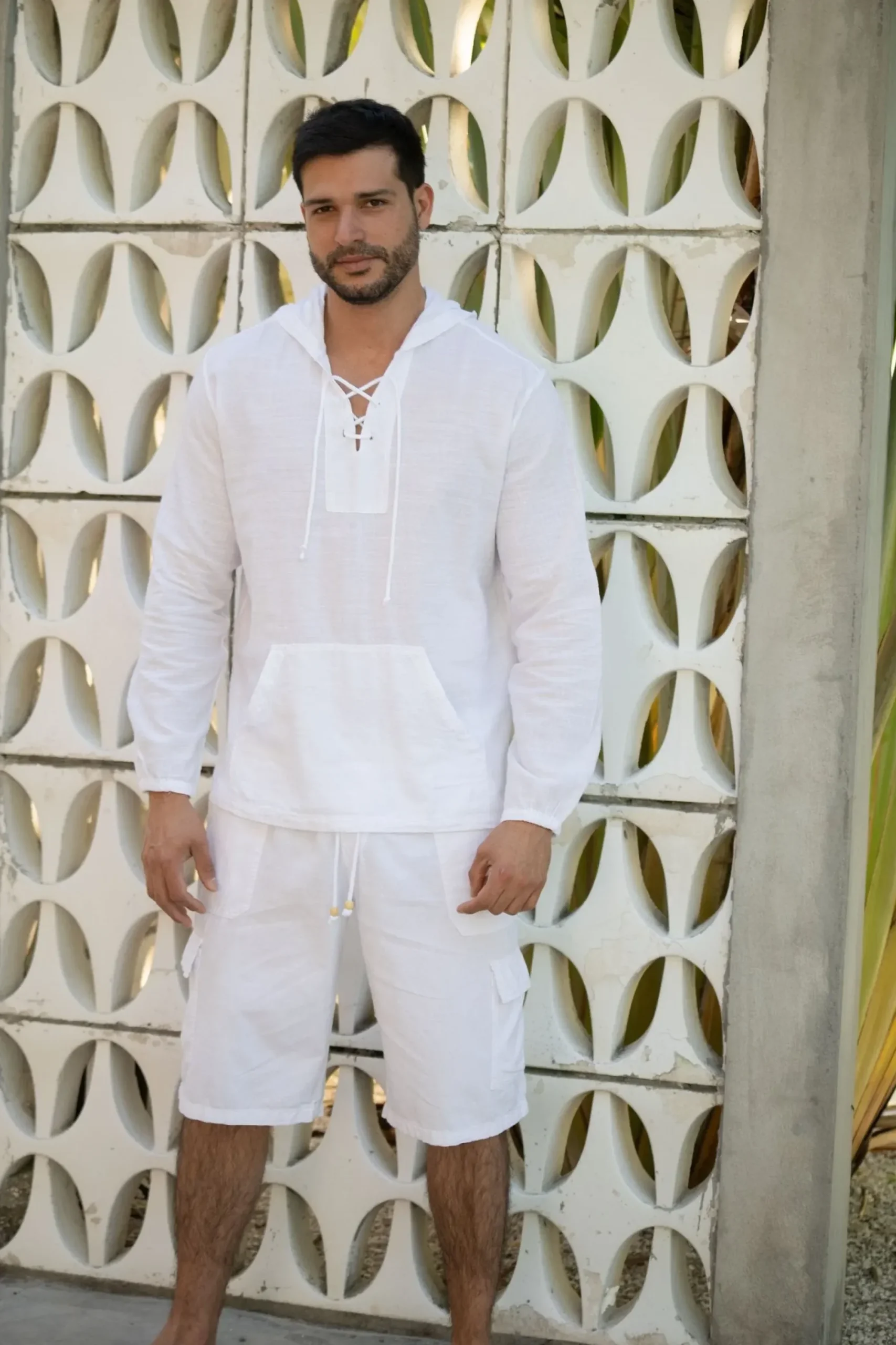 Blanco By Nature Armani Laced Hoodie Pullover Top> Shop Men