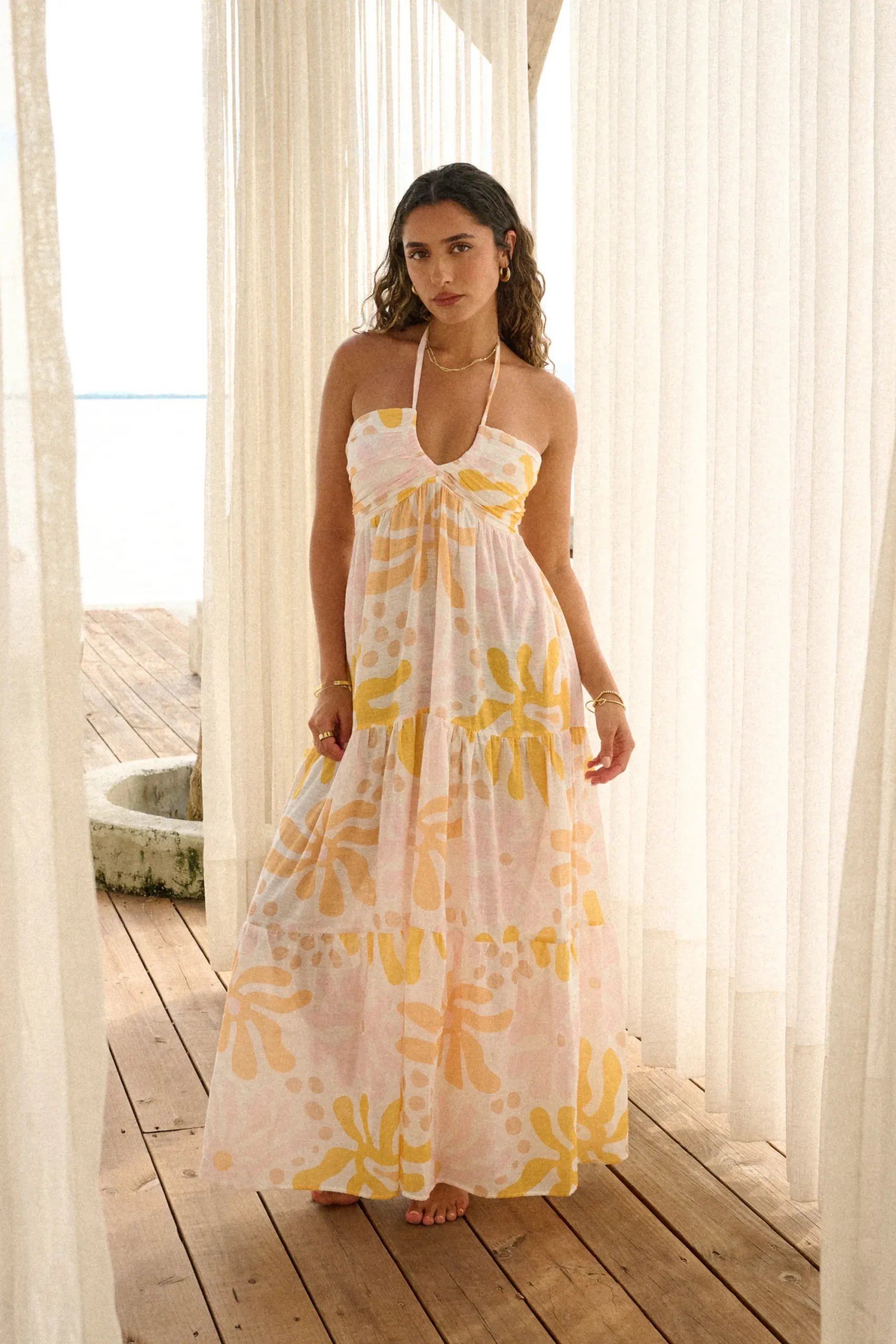 Blanco By Nature Carlotta Maxi Dress>Women Dresses|Prints