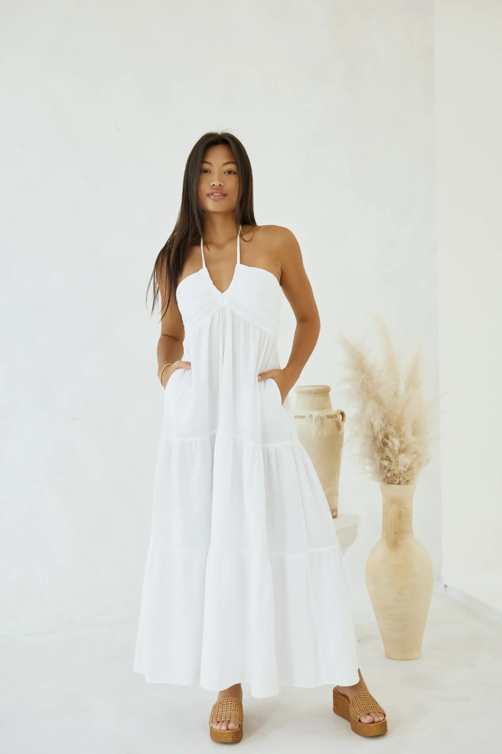 Blanco By Nature Carlotta Maxi Dress>Women Dresses|Prints