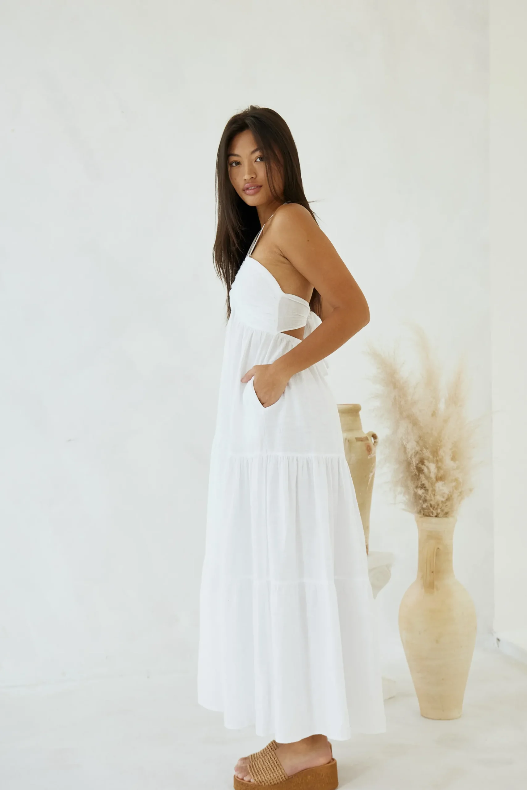 Blanco By Nature Carlotta Maxi Dress>Women Dresses|Prints